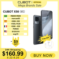 Cubot X50 Smartphone, Quad Camera 64MP, kamera przednia 32MP,Ekran FHD+ 6,67 cala, 8GB RAM + ROM 128GB (rozszerzenie do 256GB), bateria 4500mAh (typ), telefon komórkowy 4G LTE Cellulare Dual SIM, NFC, Andriod 11, GPS 1